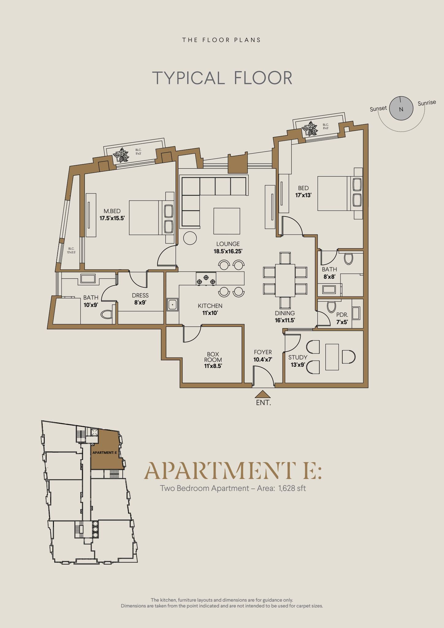 Apartment E floor plan preview