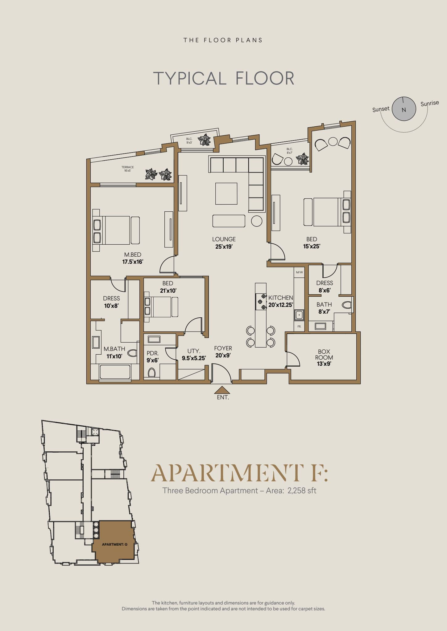 Apartment F floor plan preview